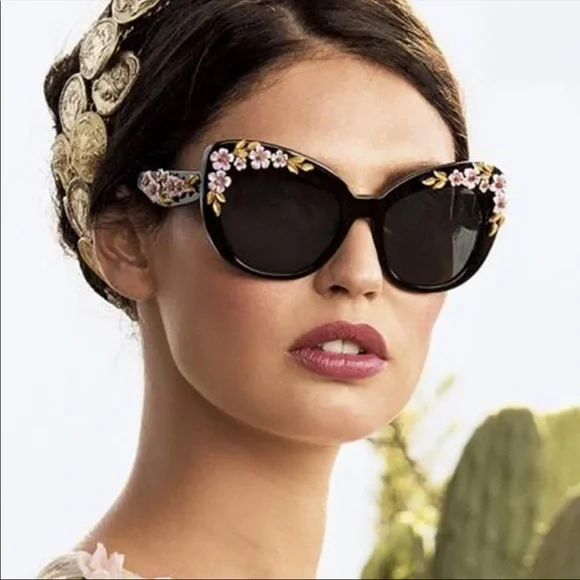 New! Oversized Cat Eye Sunglasses - Picture 1 of 10